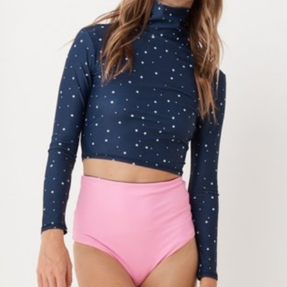 Salt Gypsy Other - Salt Gypsy Turtleneck Rash Guard Navy Stars Small